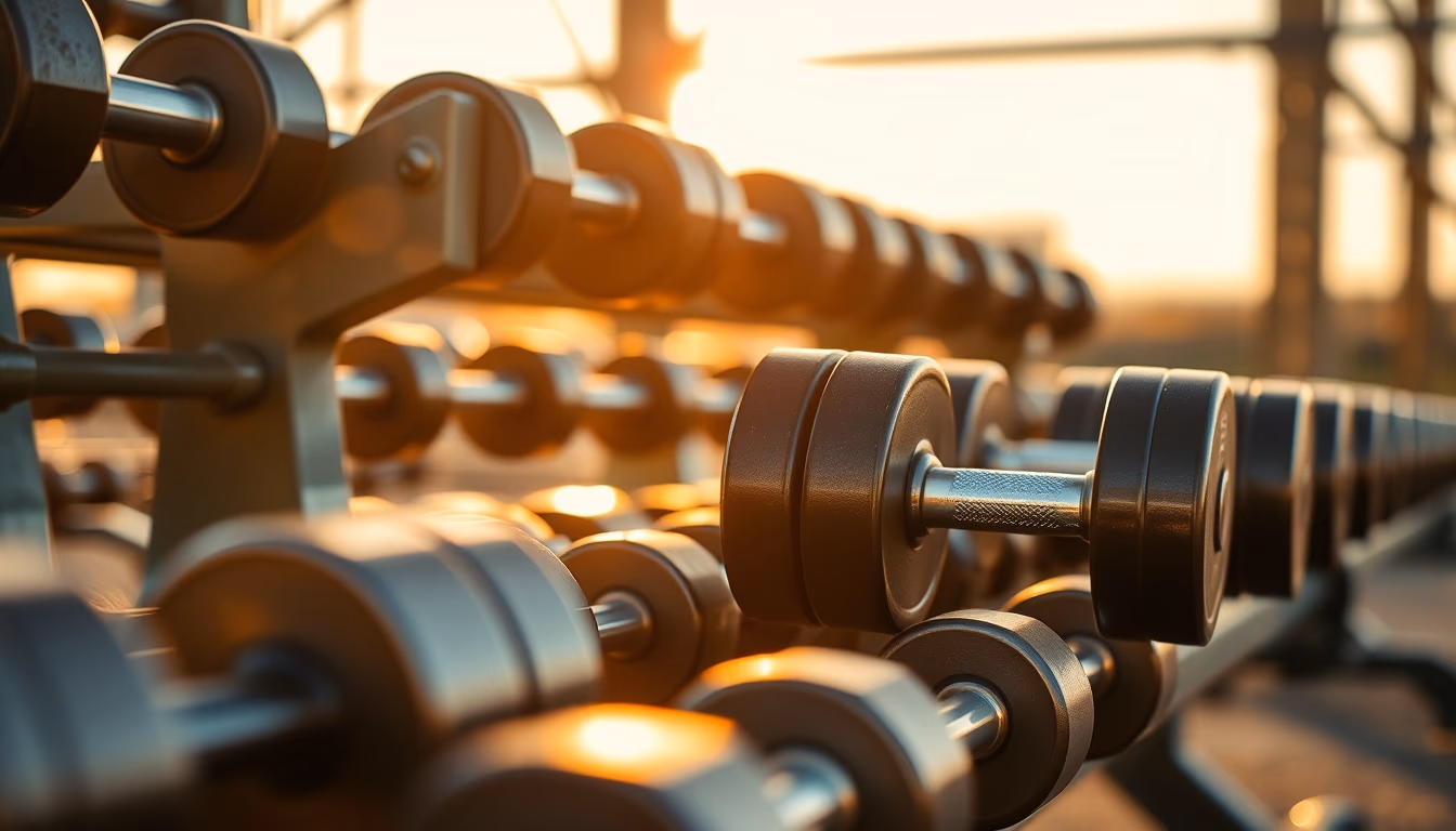dumbbell rack steel in editorial style