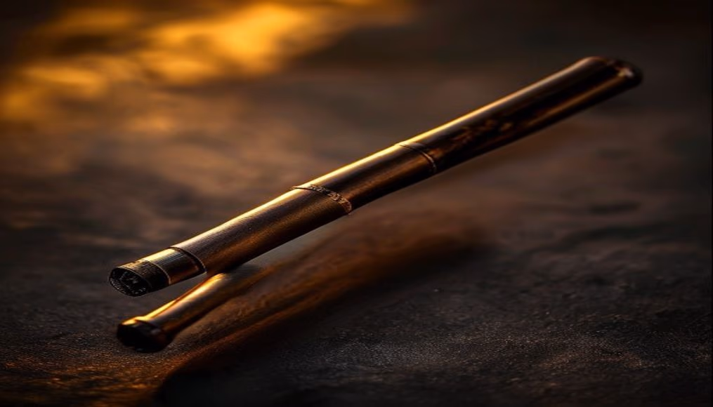 Dunhill bruyere root pipe em fotografia editorial de luxo