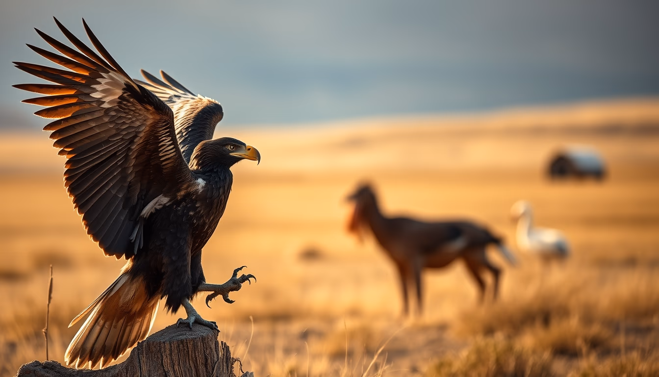 eagle hunter mongolia in editorial style