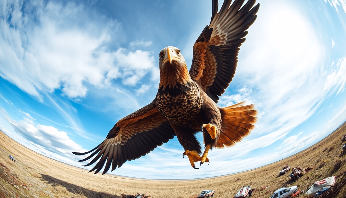 eagle hunter mongolia in editorial style