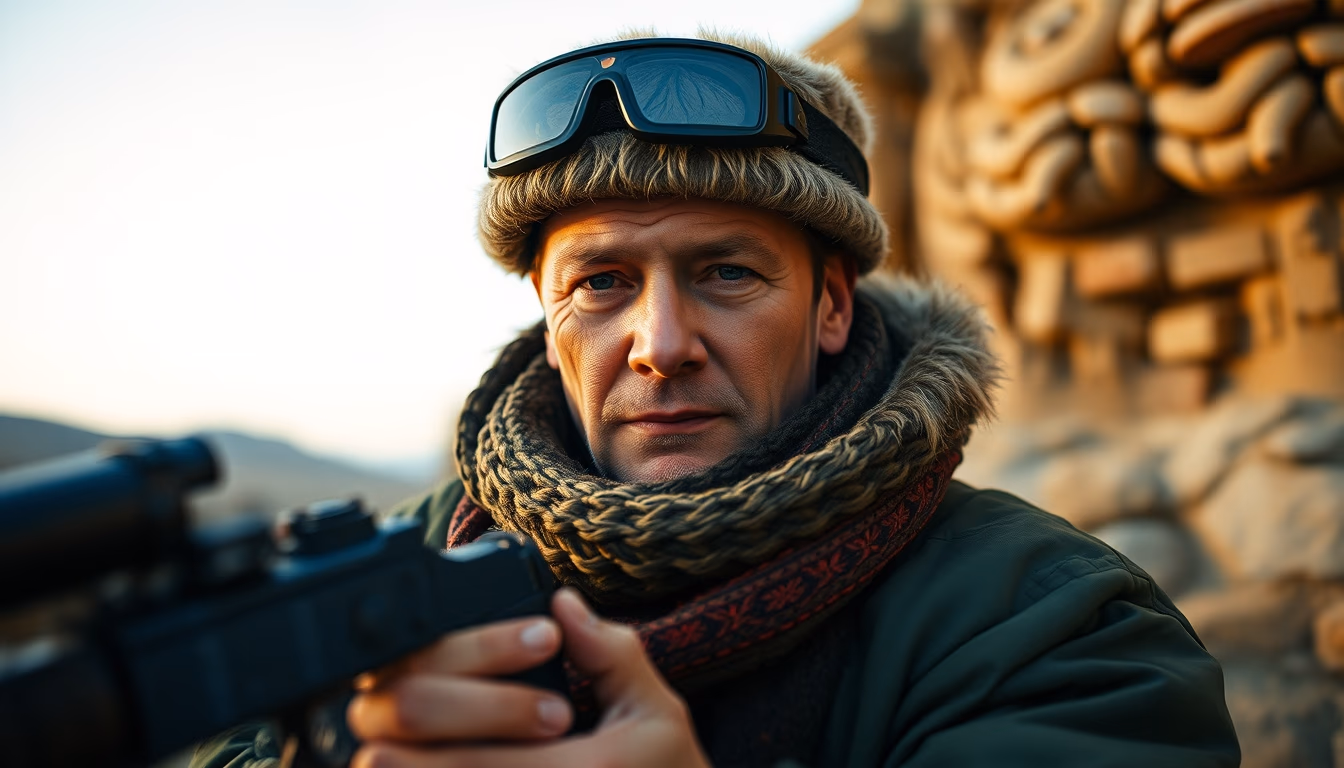 eagle hunter mongolia in editorial style