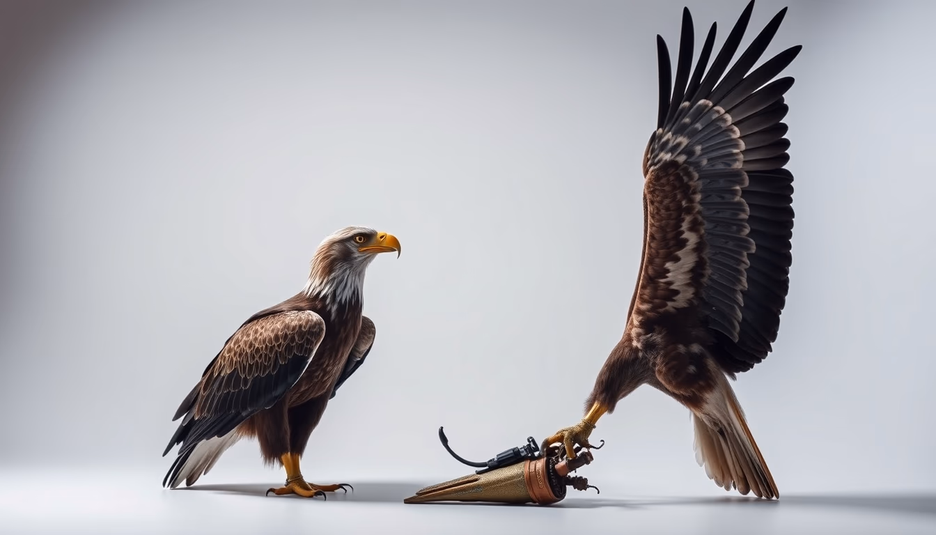 eagle hunter mongolia in editorial style