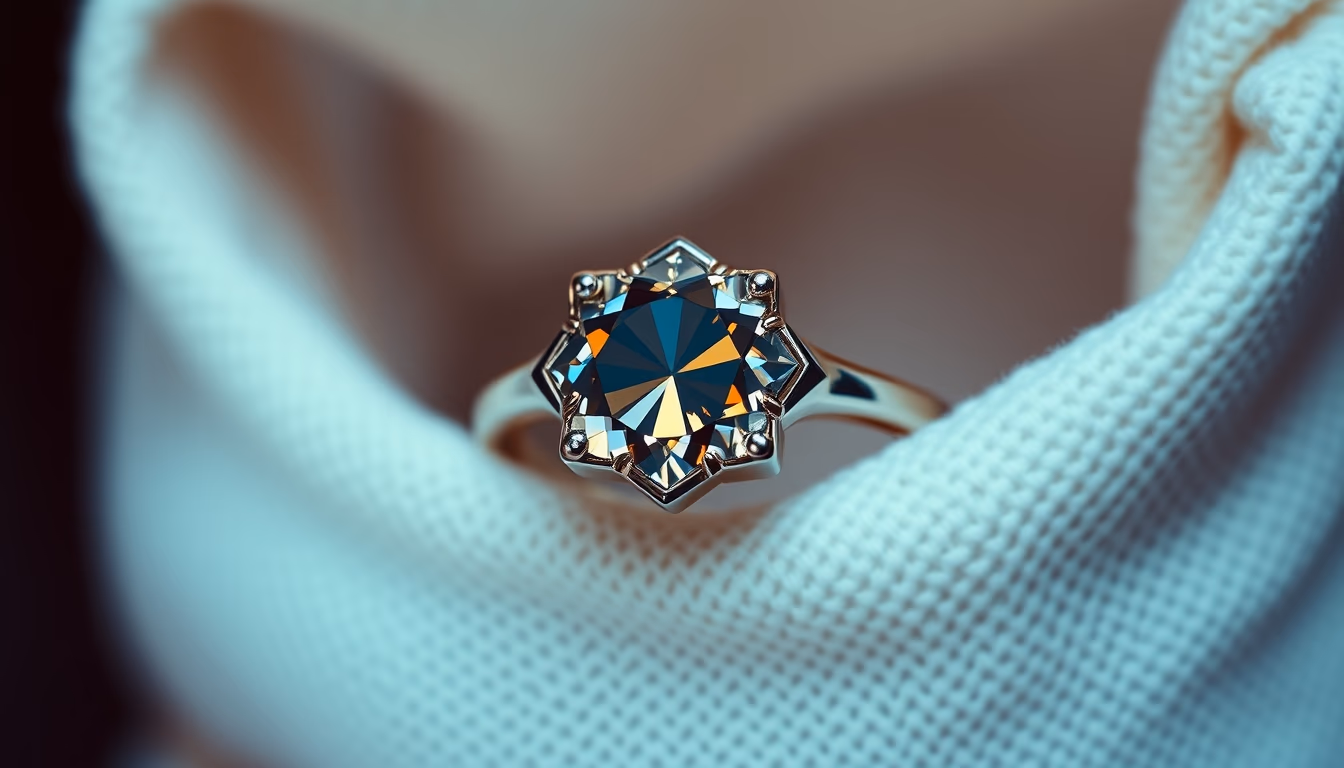 eclipse solar diamond ring in editorial style