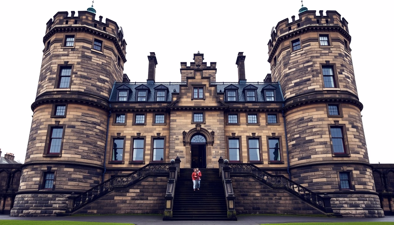 edinburgh castle scotland in editorial style