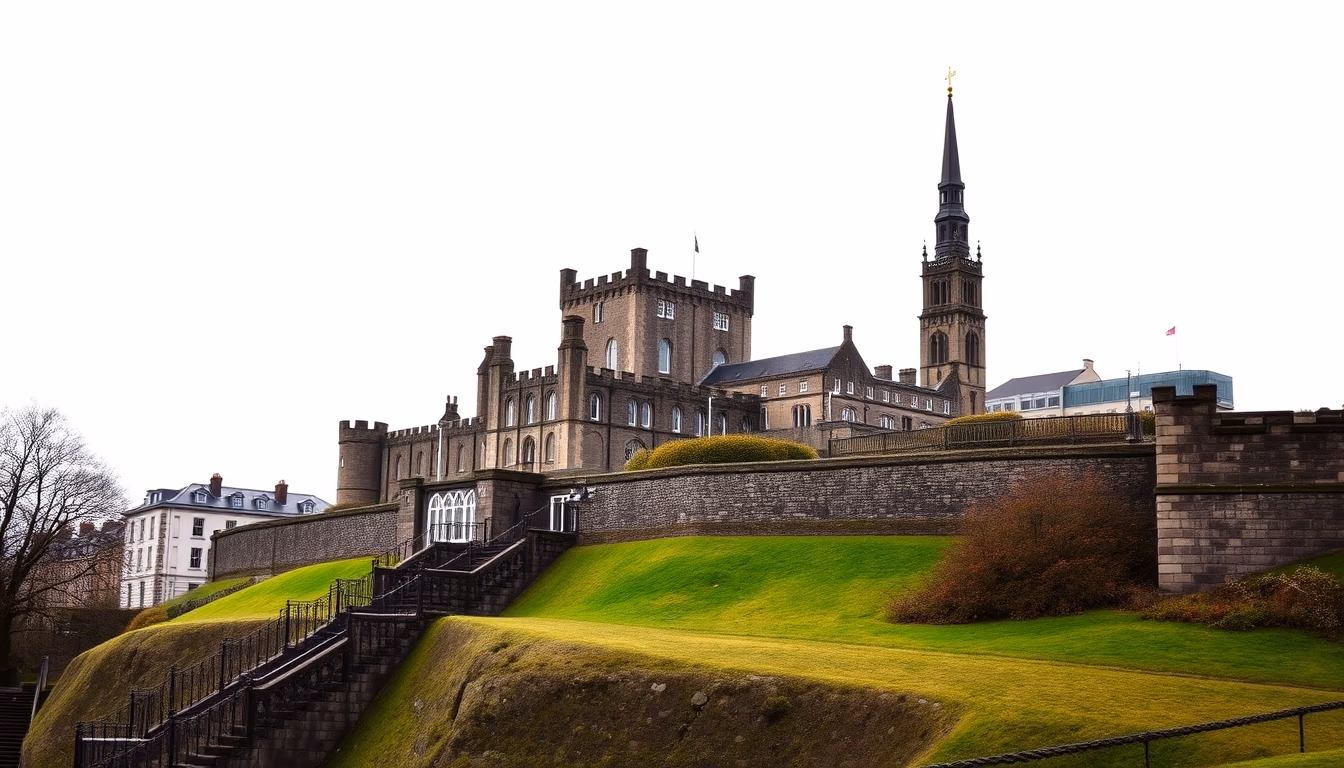 edinburgh castle scotland in editorial style
