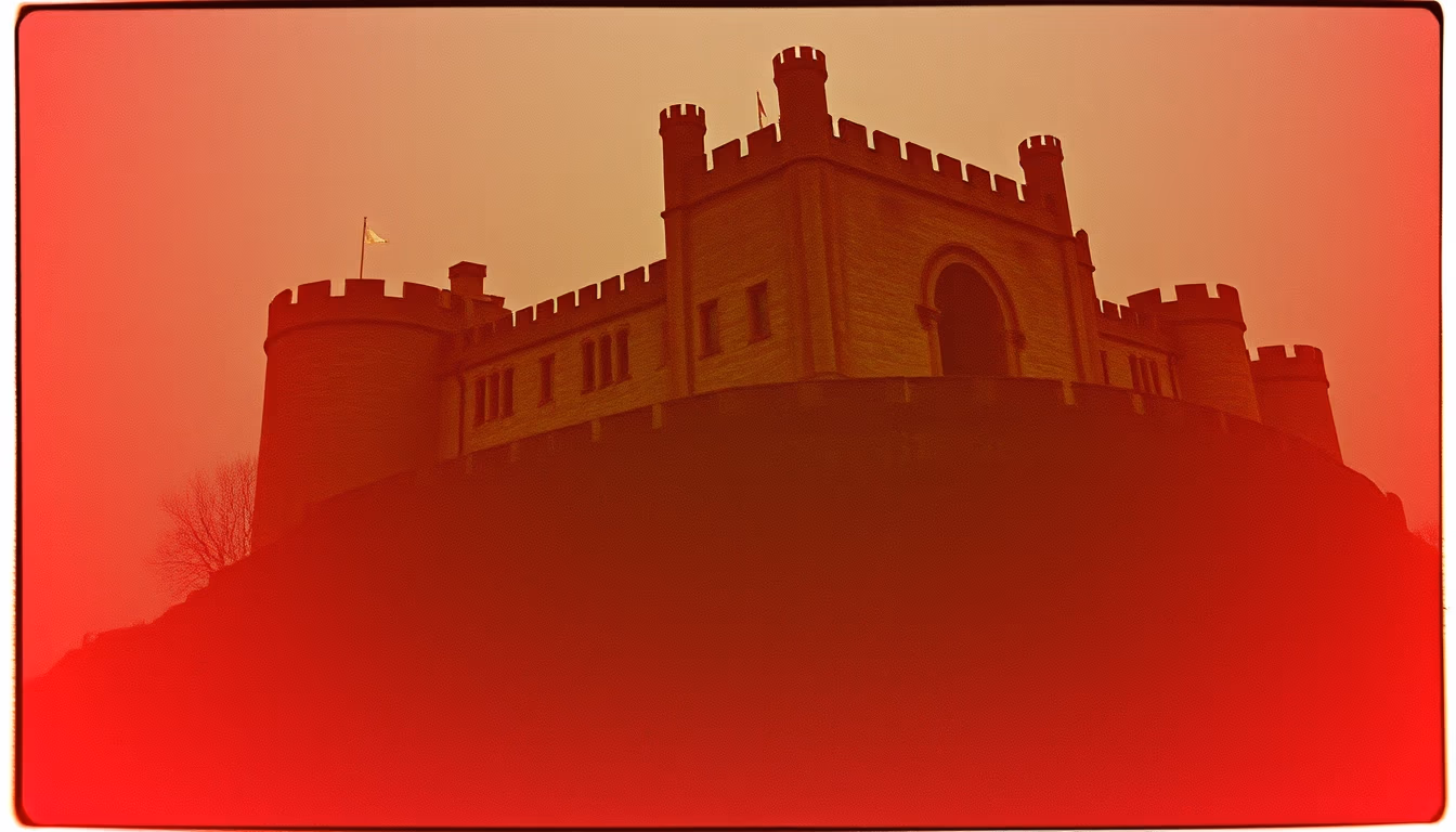 edinburgh castle scotland in editorial style