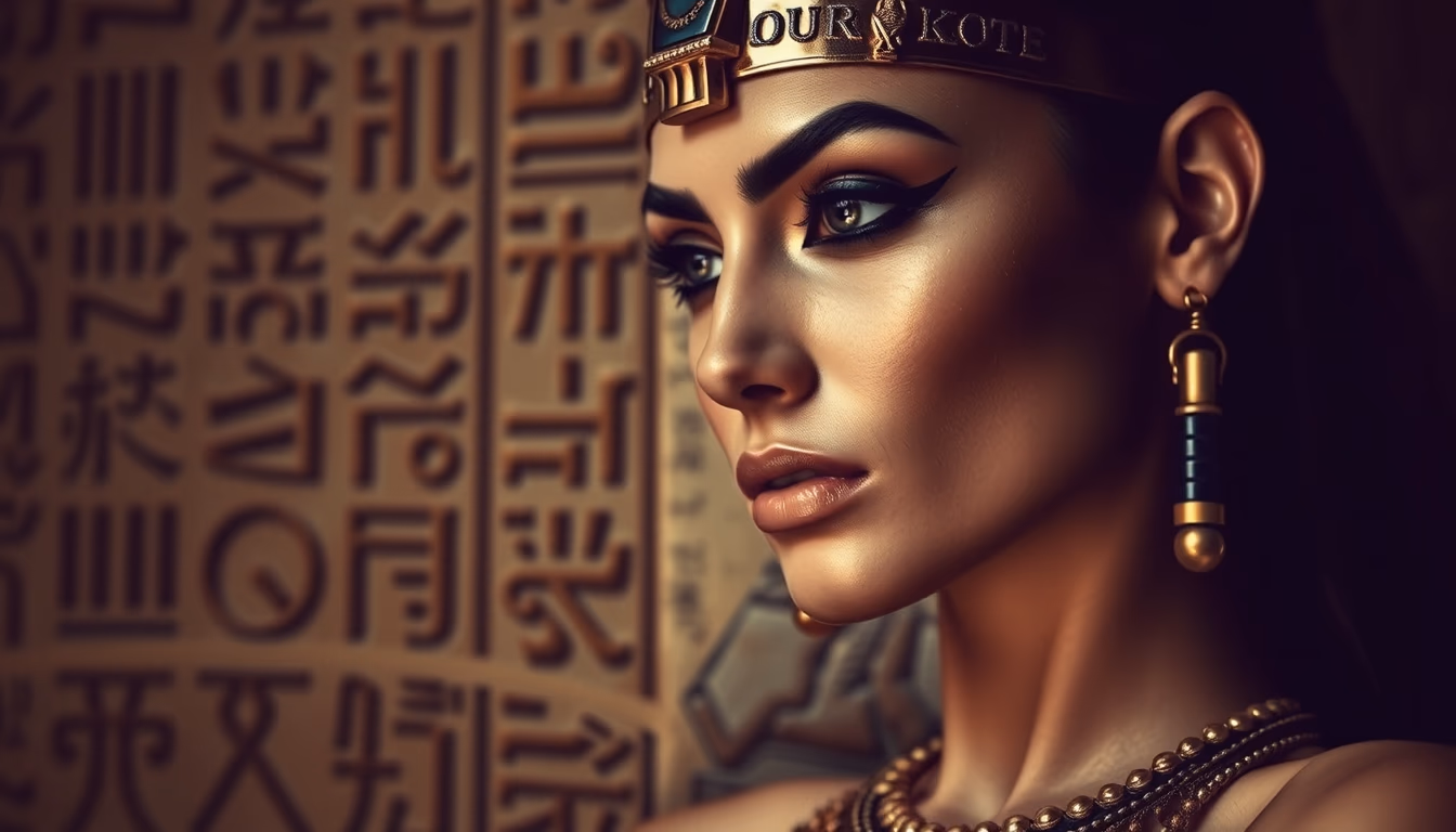egyptian hieroglyphs detail in editorial style