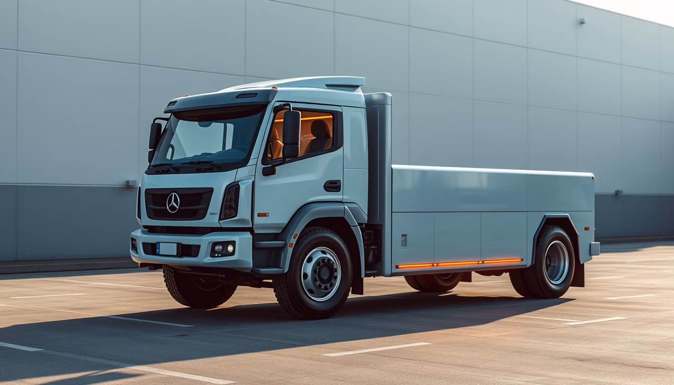 electric truck cybertruck in editorial style