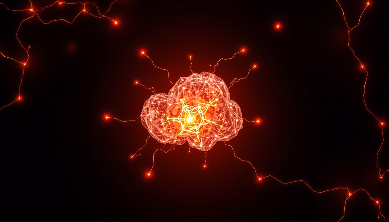 electron cloud render in editorial style