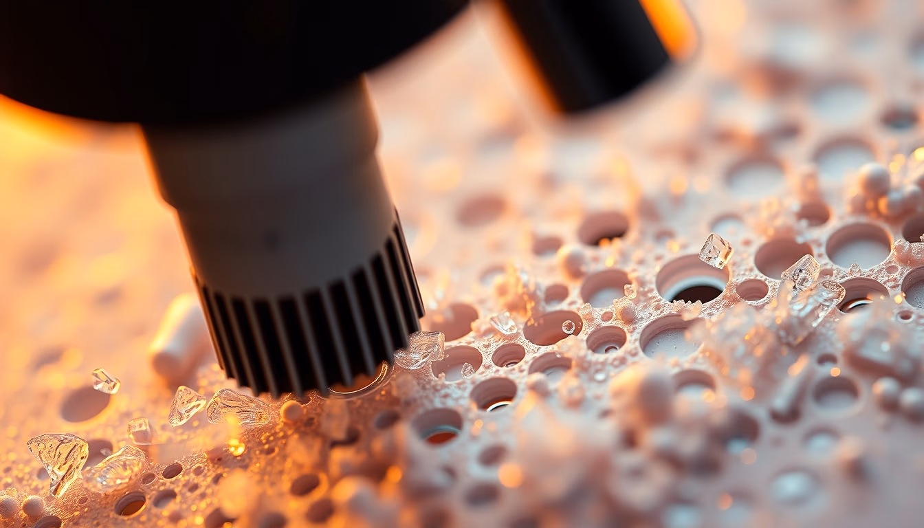 electron microscope sample in editorial style