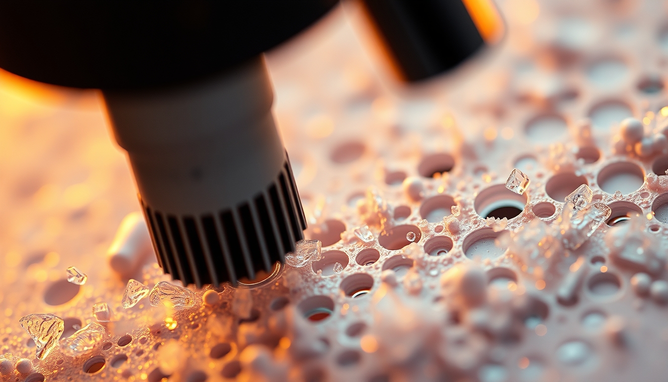 electron microscope sample in editorial style