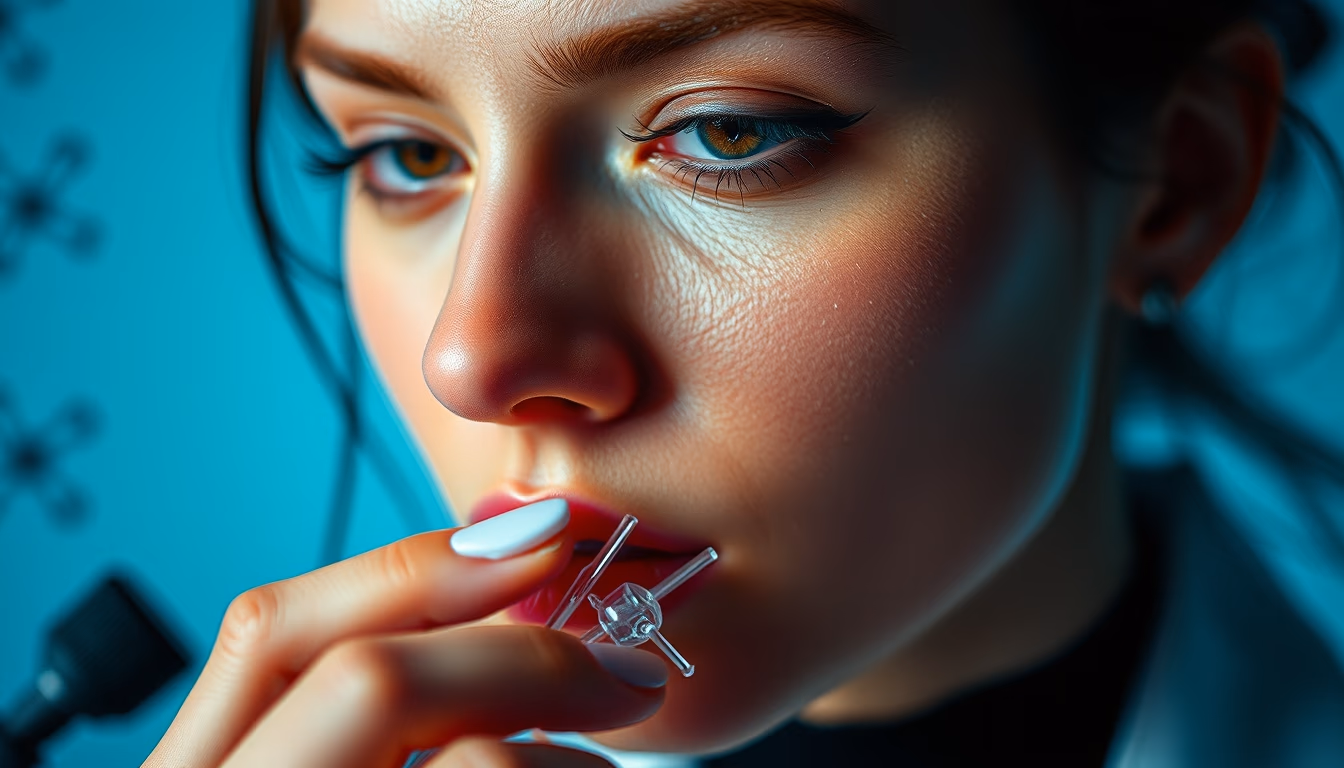 electron microscope sample in editorial style