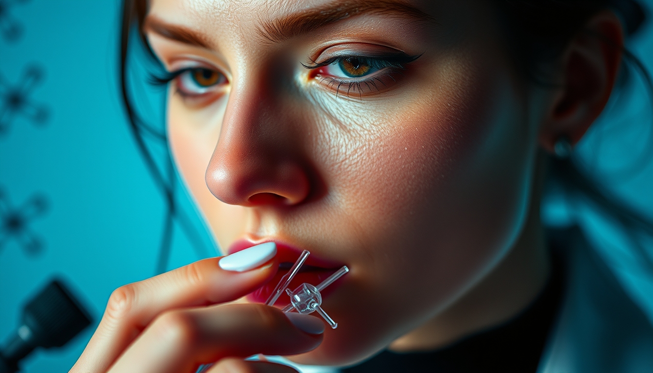 electron microscope sample in editorial style