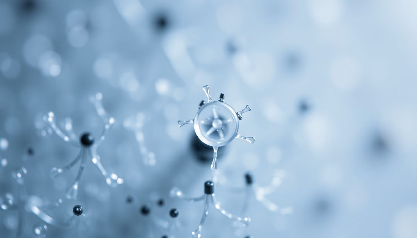 electron microscope sample in editorial style