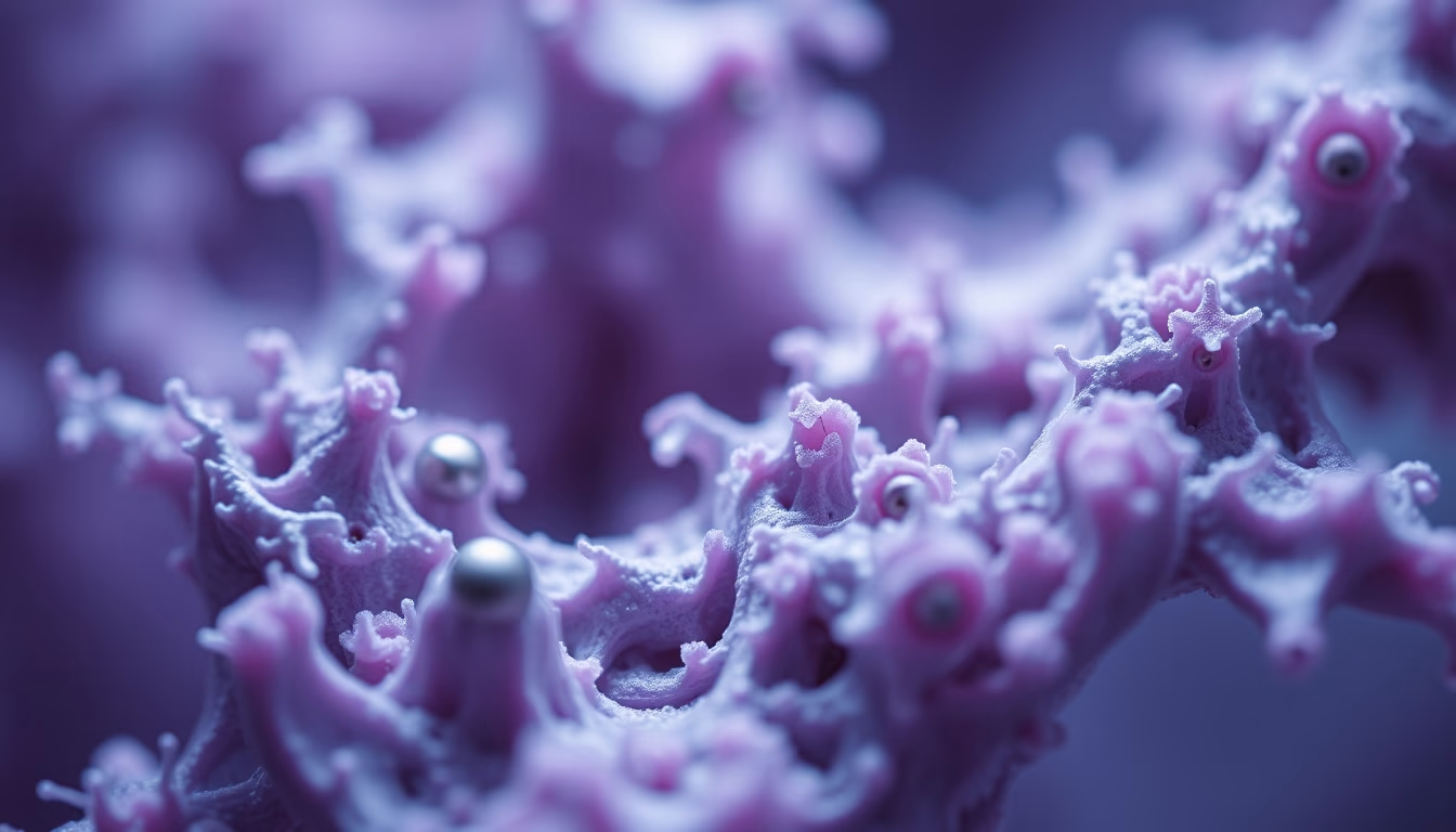 electron microscope sample in editorial style