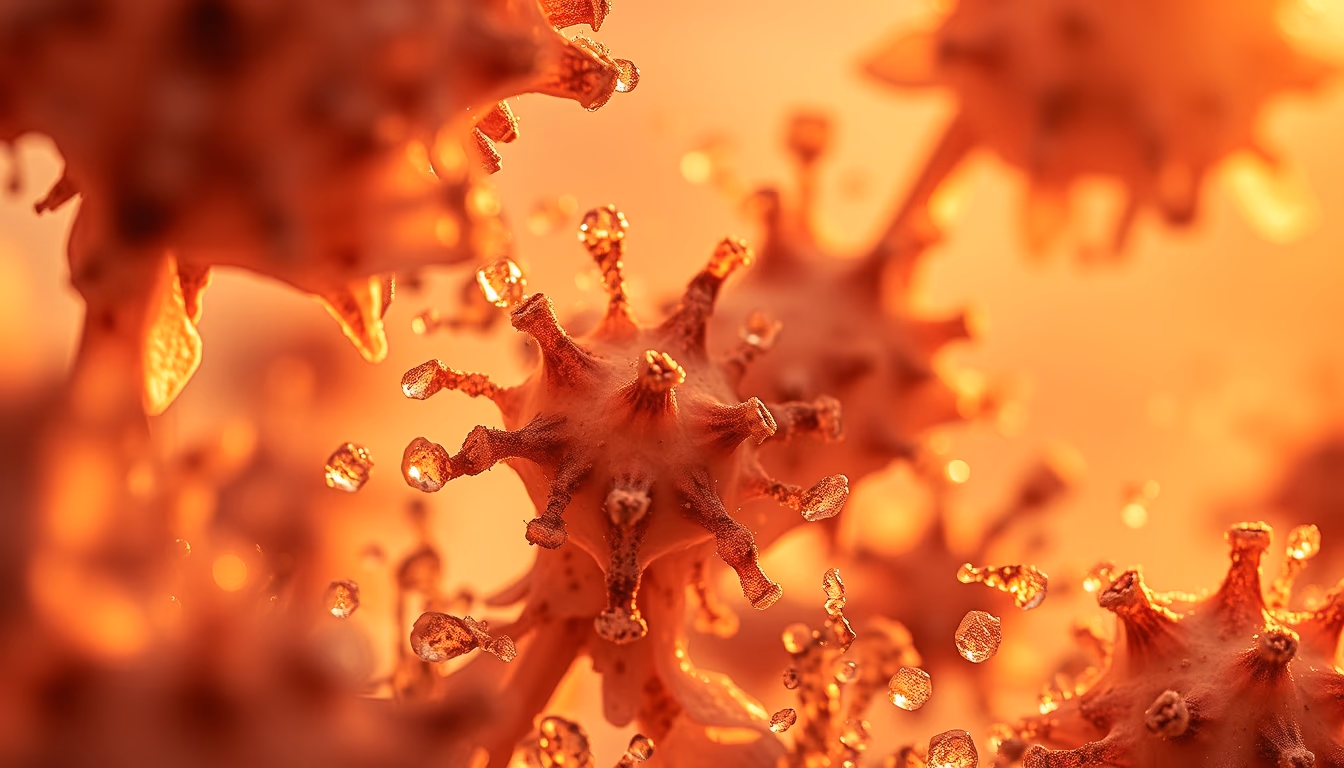 electron microscope sample in editorial style