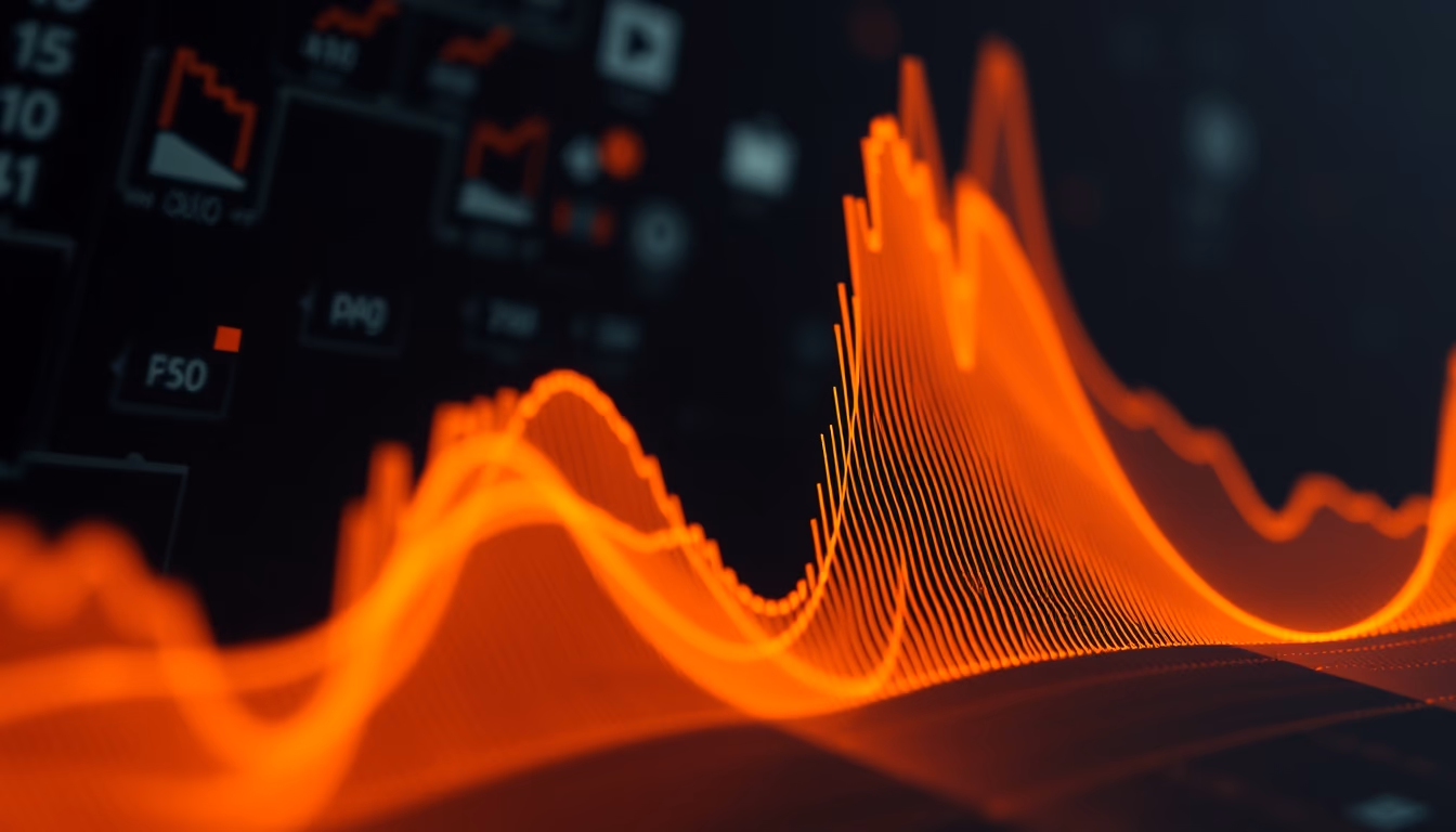 electronic music waveform in editorial style