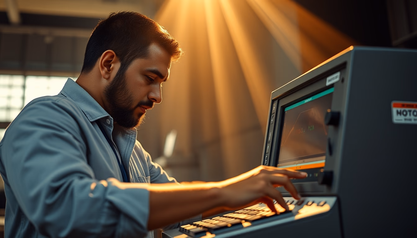 electronic vote machine technician configuring Brazilian voting machine in editorial style