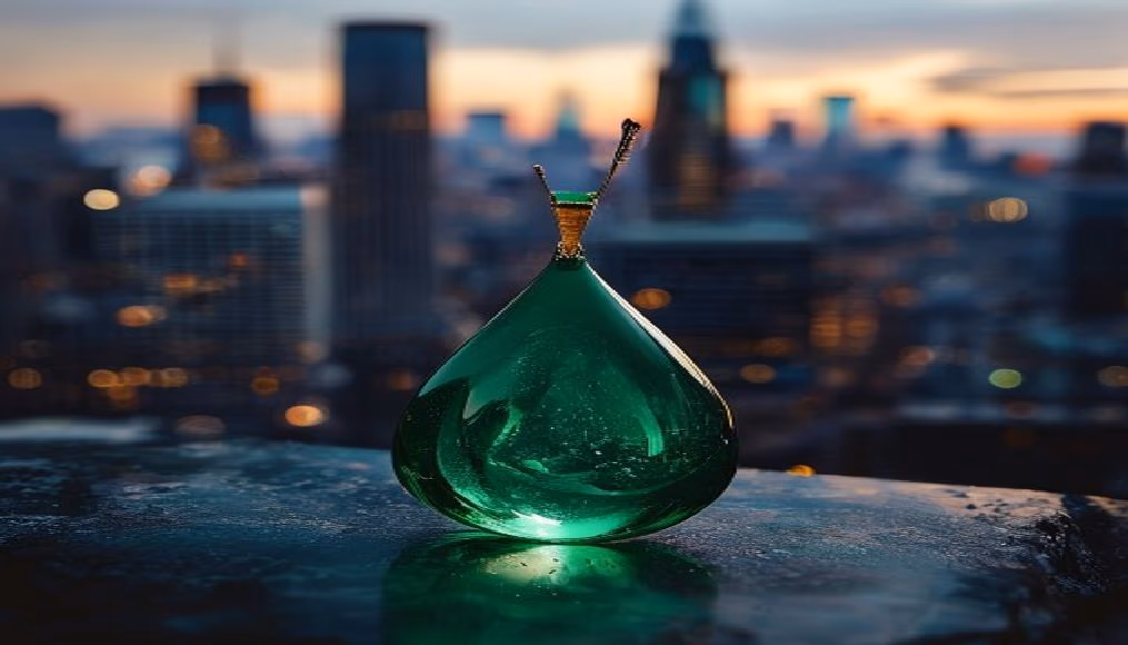 Emerald drop necklace harry winston em fotografia editorial de luxo
