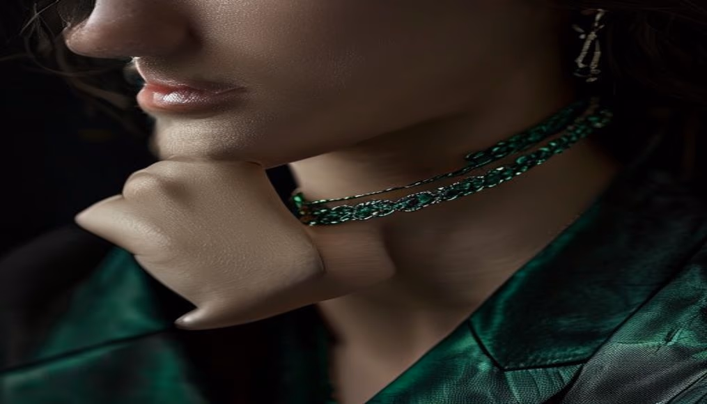 Emerald line bracelet harry winston em fotografia editorial de luxo