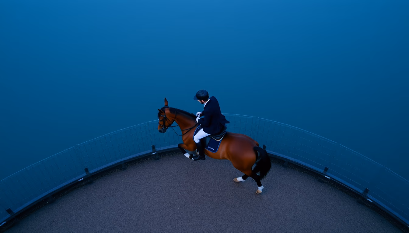 english saddle dressage in editorial style