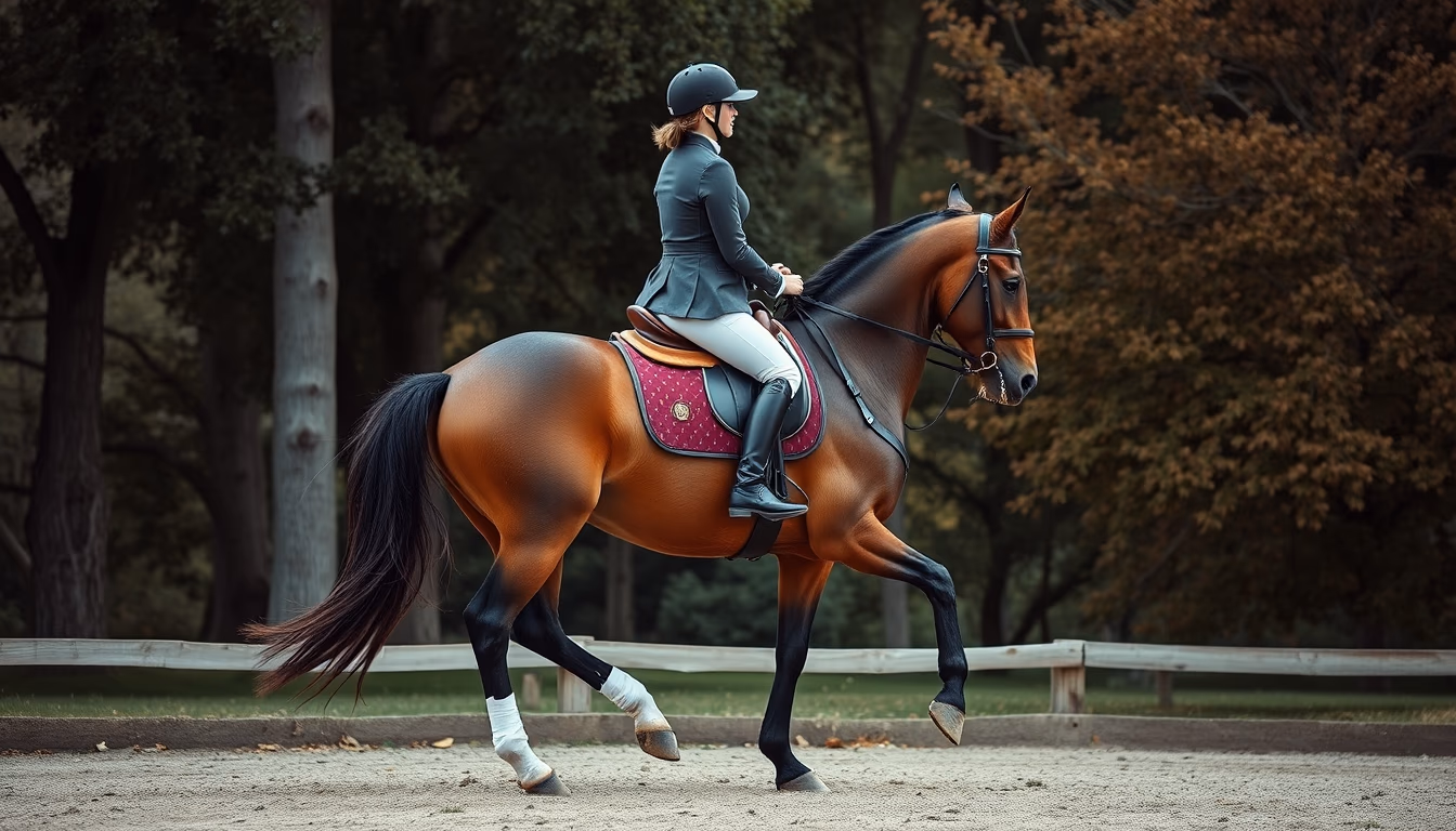 english saddle dressage in editorial style