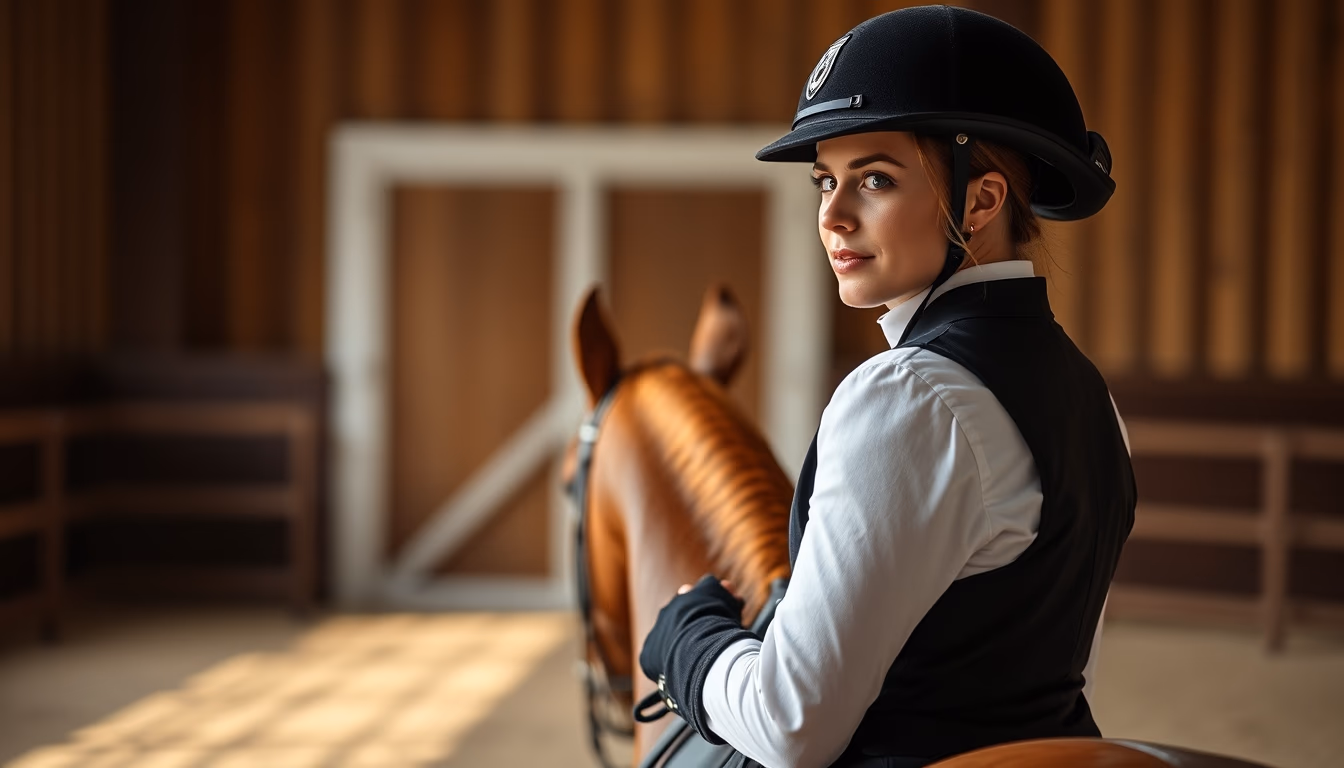 english saddle dressage in editorial style