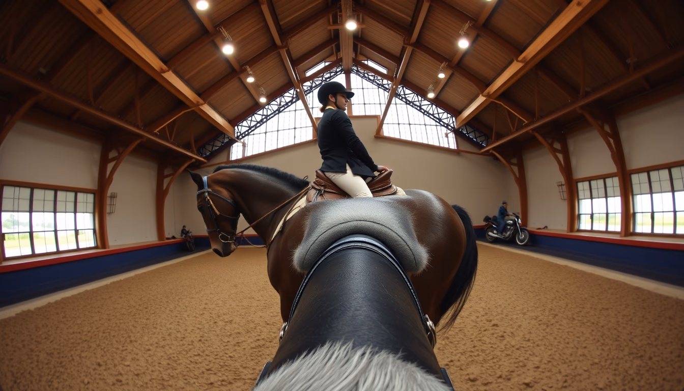 english saddle dressage in editorial style