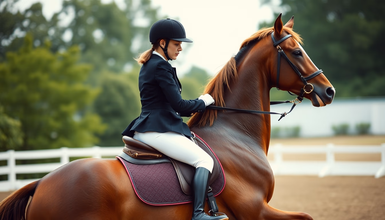 english saddle dressage in editorial style