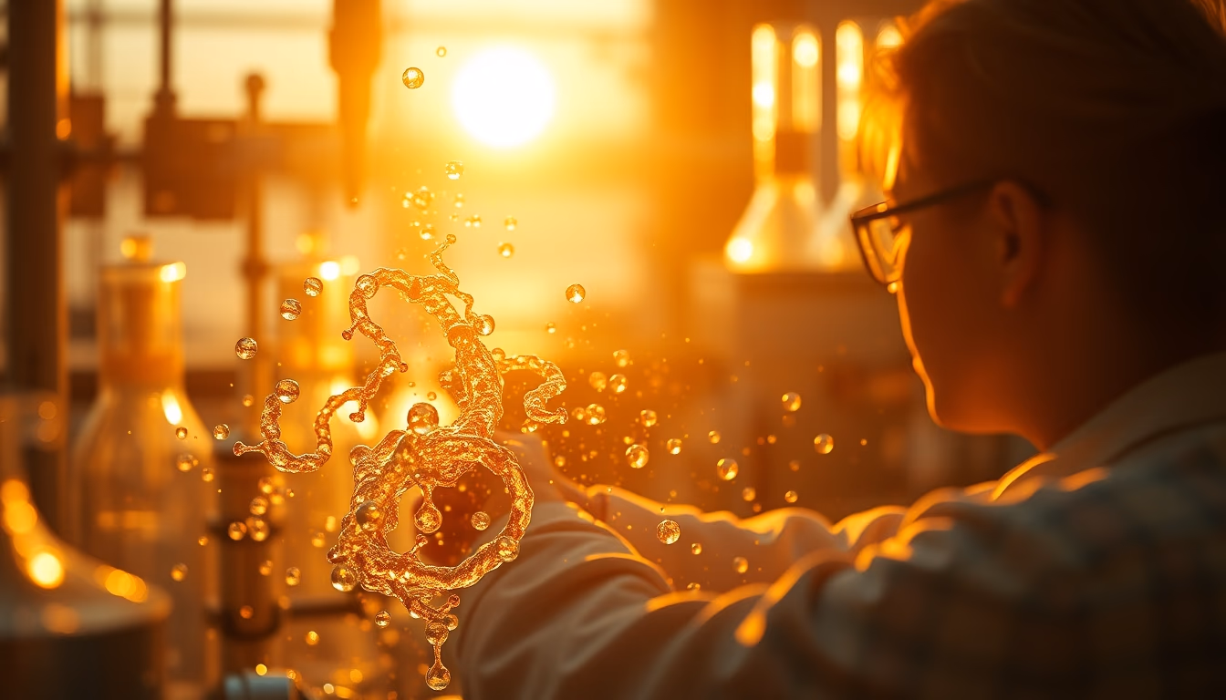 enzyme catalysis 3d in editorial style