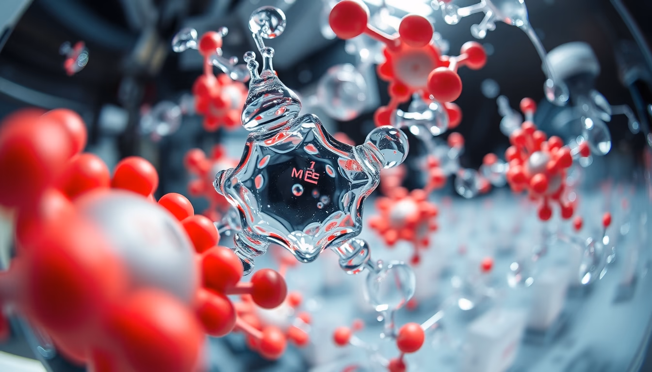 enzyme catalysis 3d in editorial style