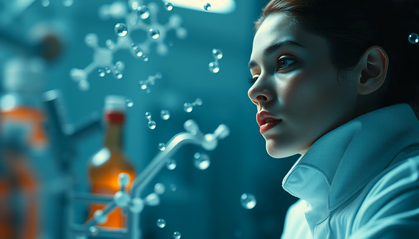 enzyme catalysis 3d in editorial style