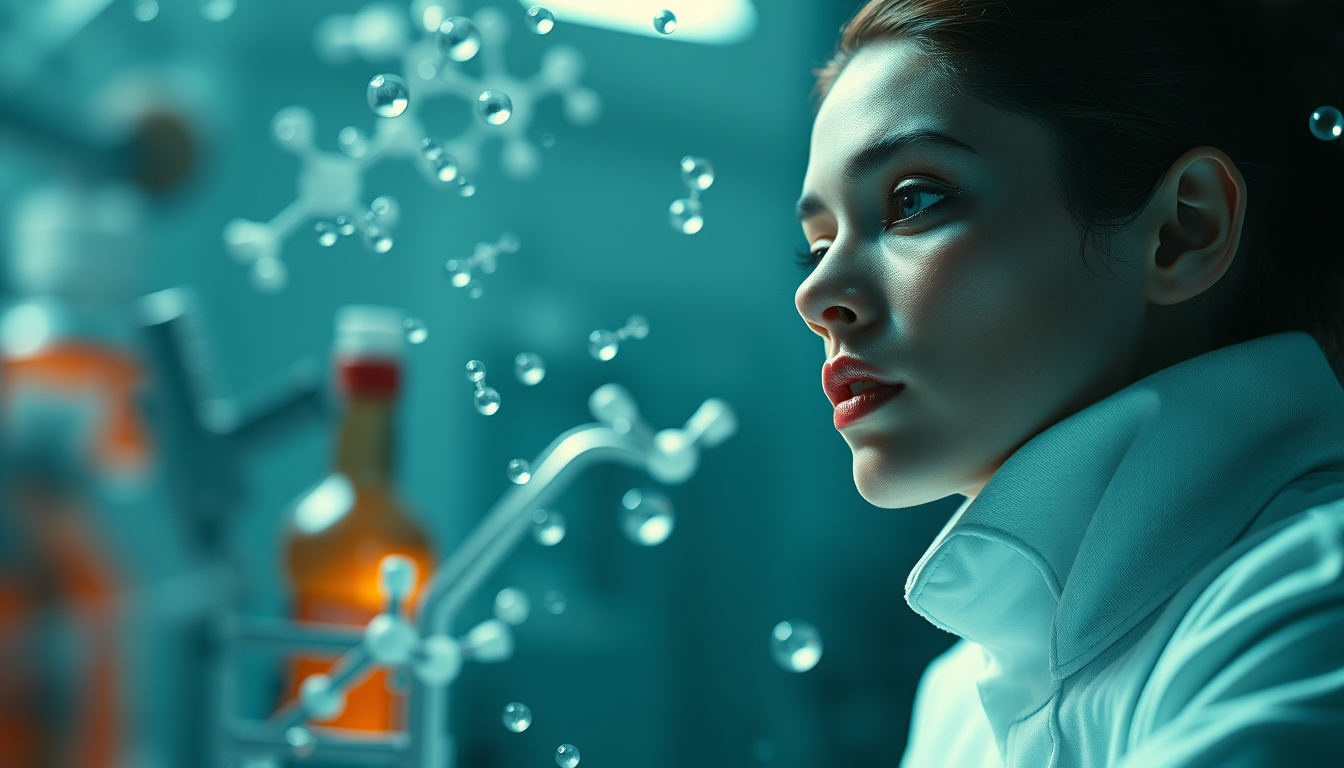 enzyme catalysis 3d in editorial style