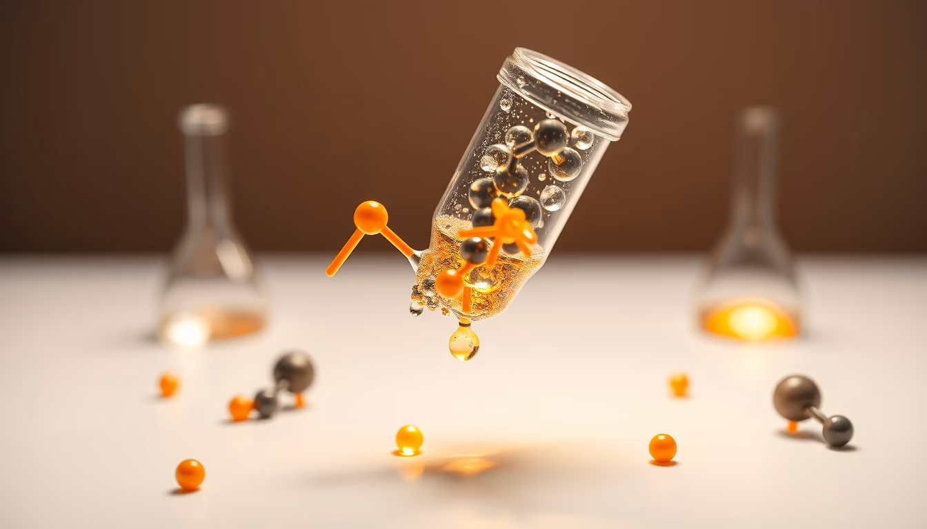 enzyme catalysis 3d in editorial style