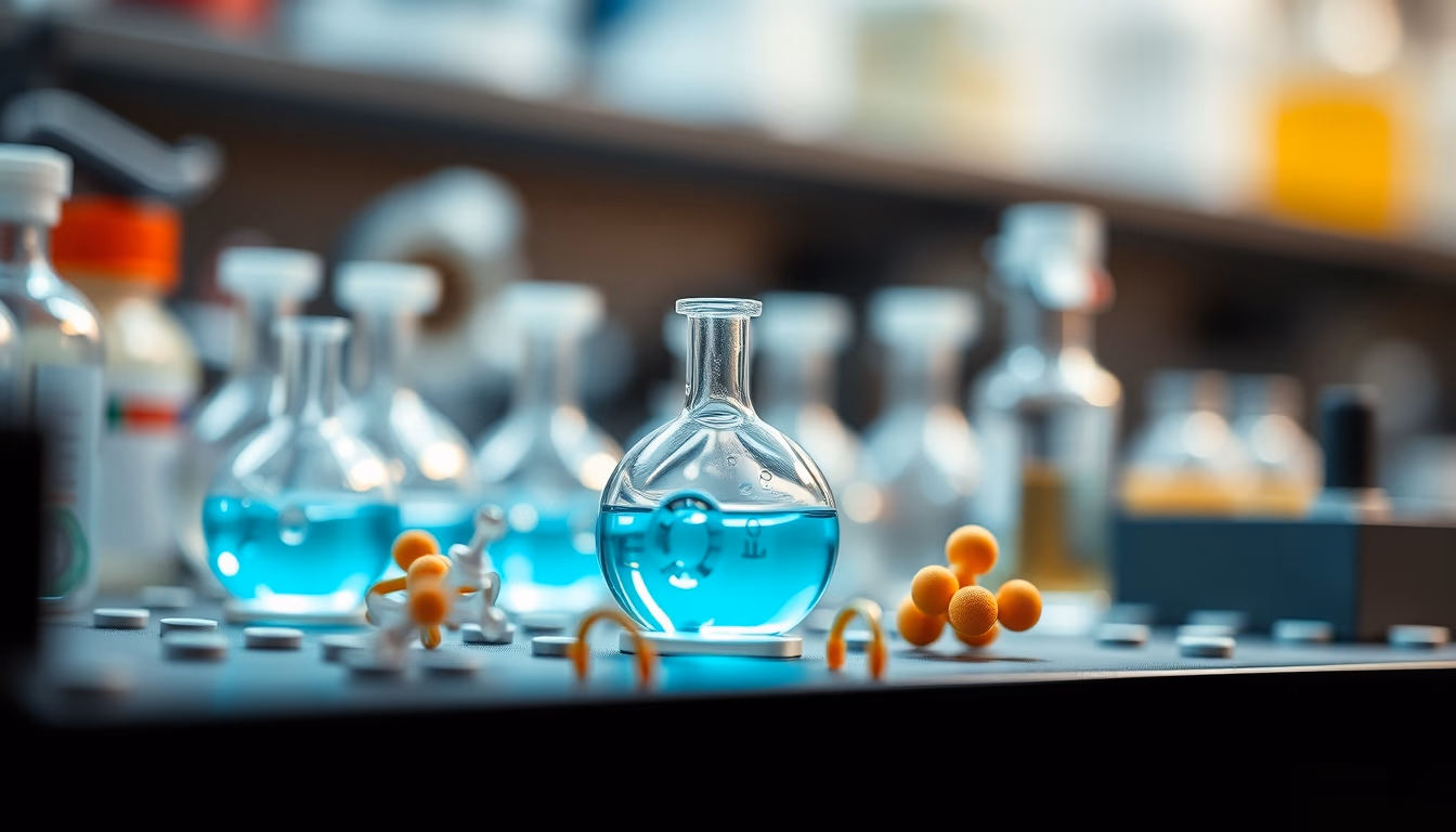 enzyme catalysis 3d in editorial style