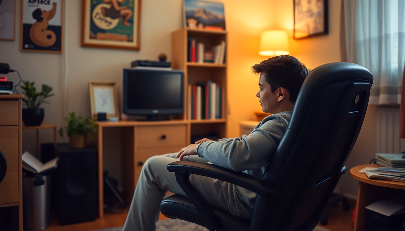 ergonomic chair home in editorial style