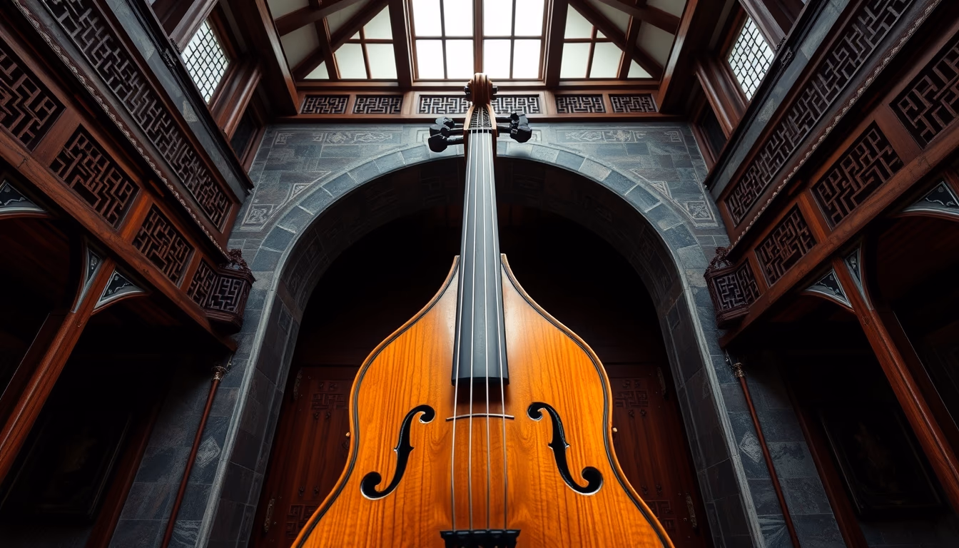 erhu chinese fiddle in editorial style