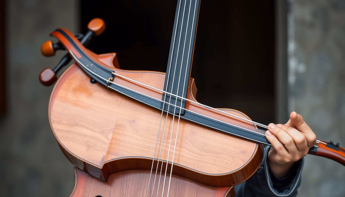 erhu chinese fiddle in editorial style