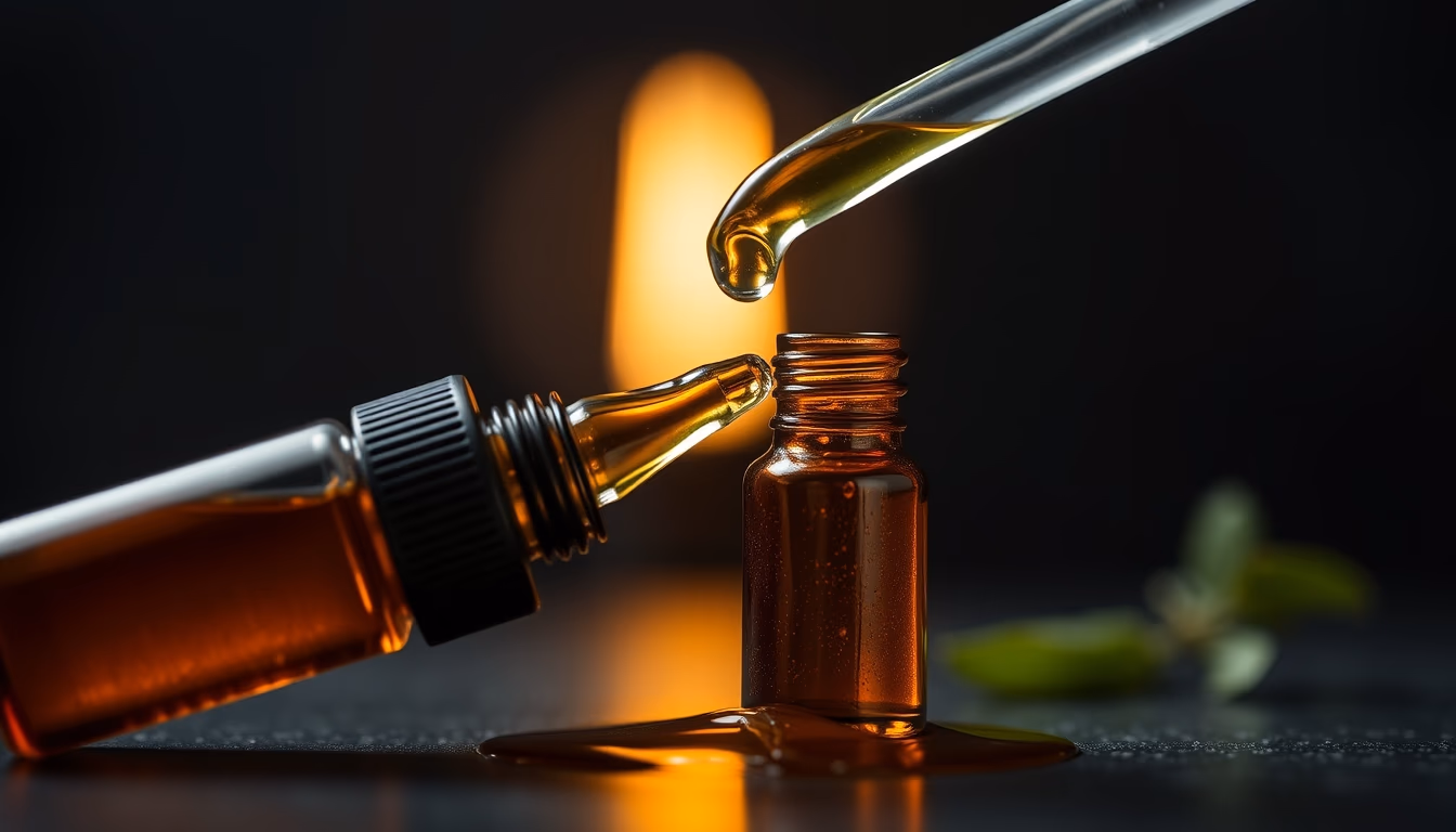 essential oils dropper in editorial style