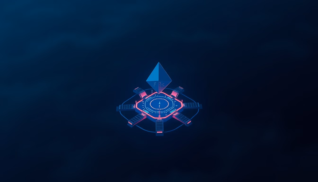 ethereum 3D render on dark gradient in editorial style