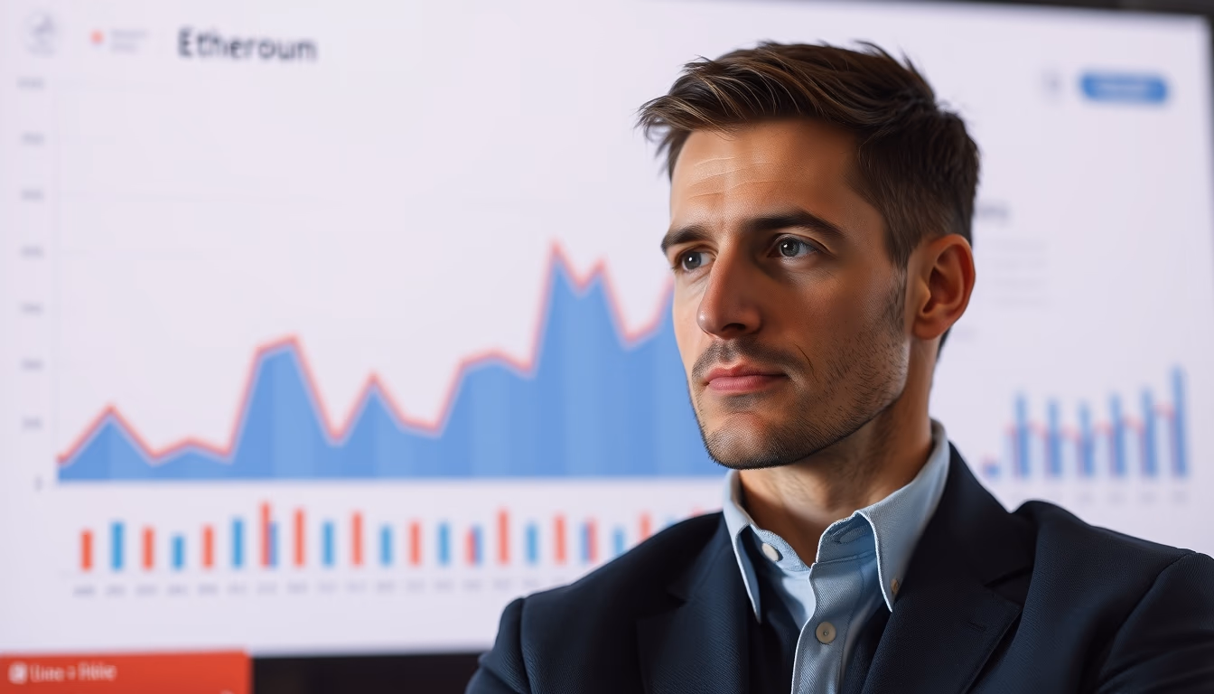 ethereum gas fees dashboard chart in editorial style