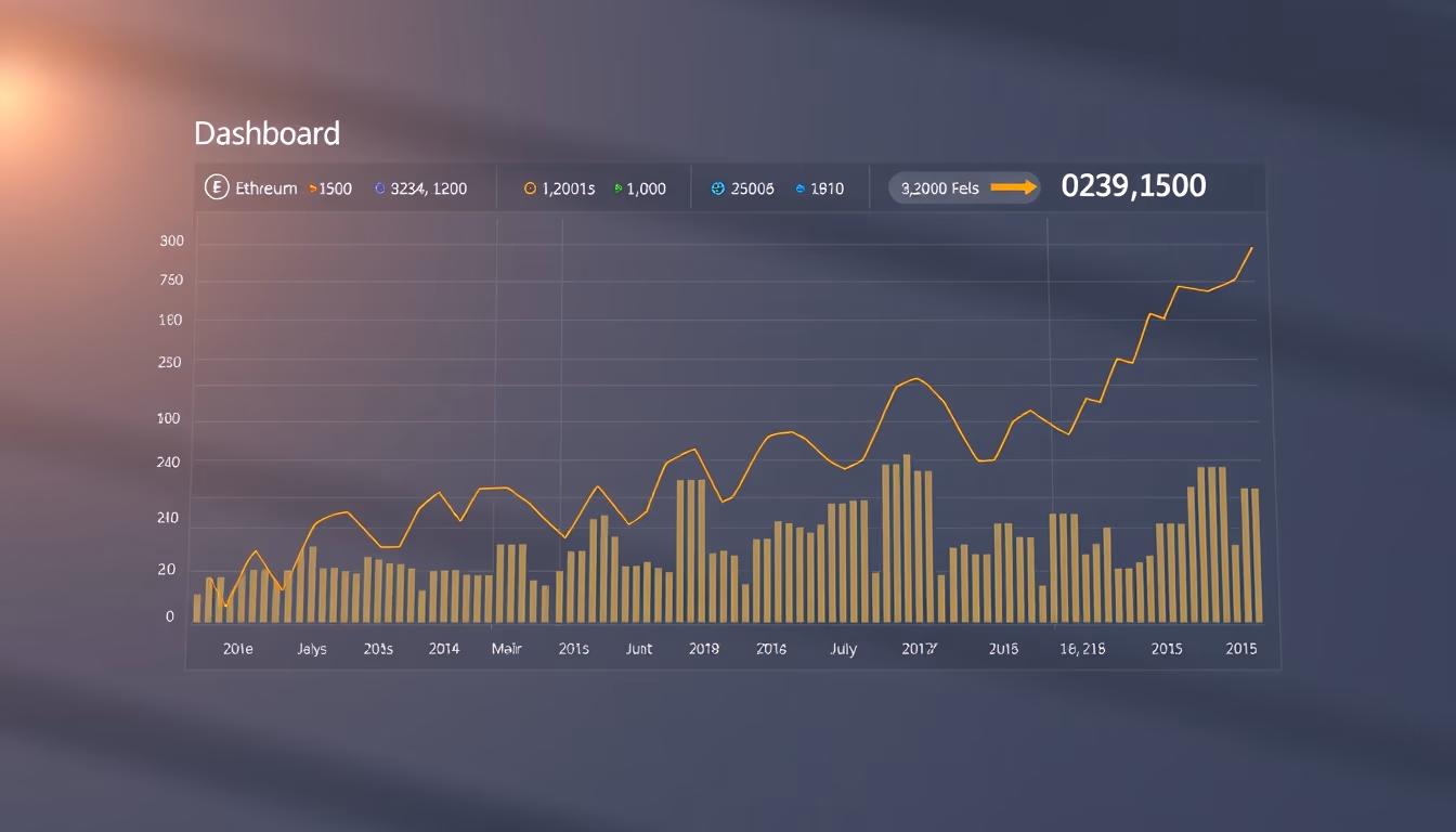 Ethereum gas fees dashboard chart em estilo editorial