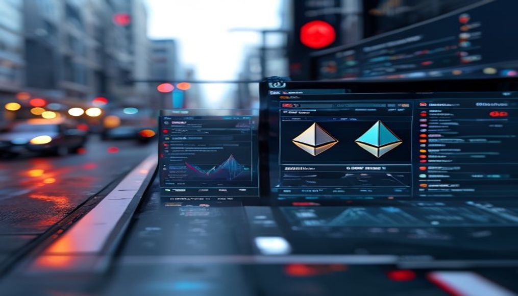ethereum gas fees dashboard chart in editorial style