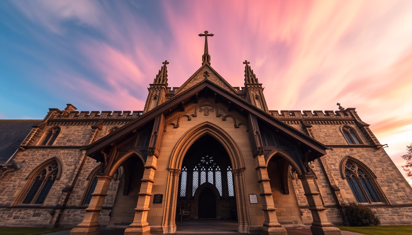 eton chapel interior in editorial style