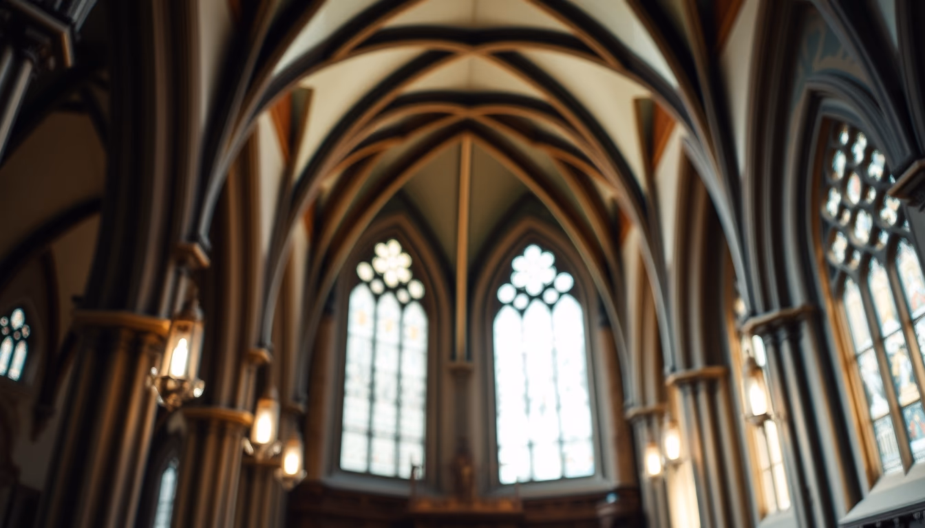 eton chapel interior in editorial style