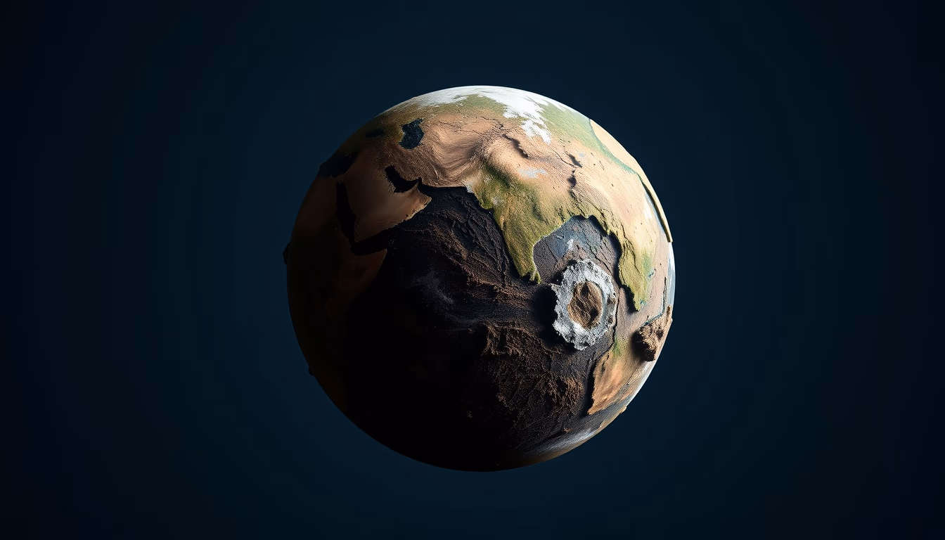 exoplanet earth-like in editorial style