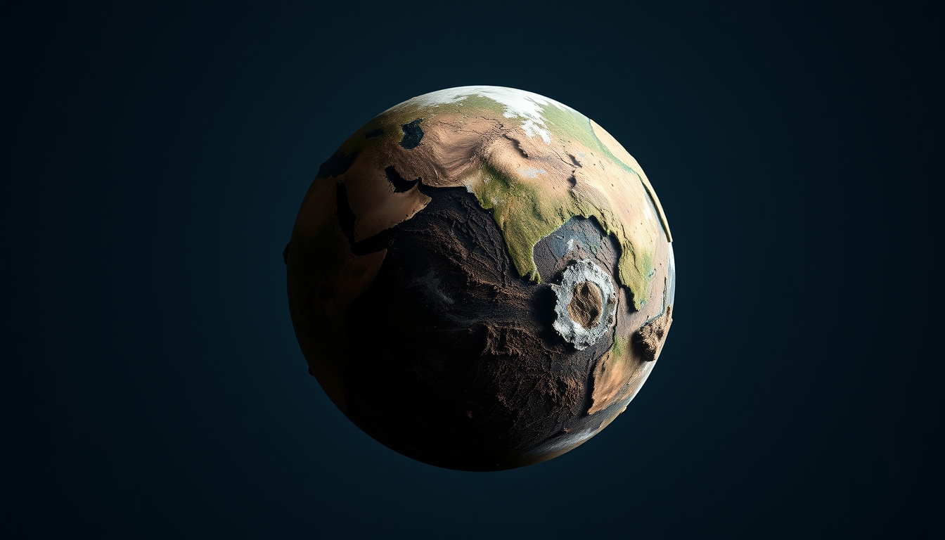 exoplanet earth-like in editorial style
