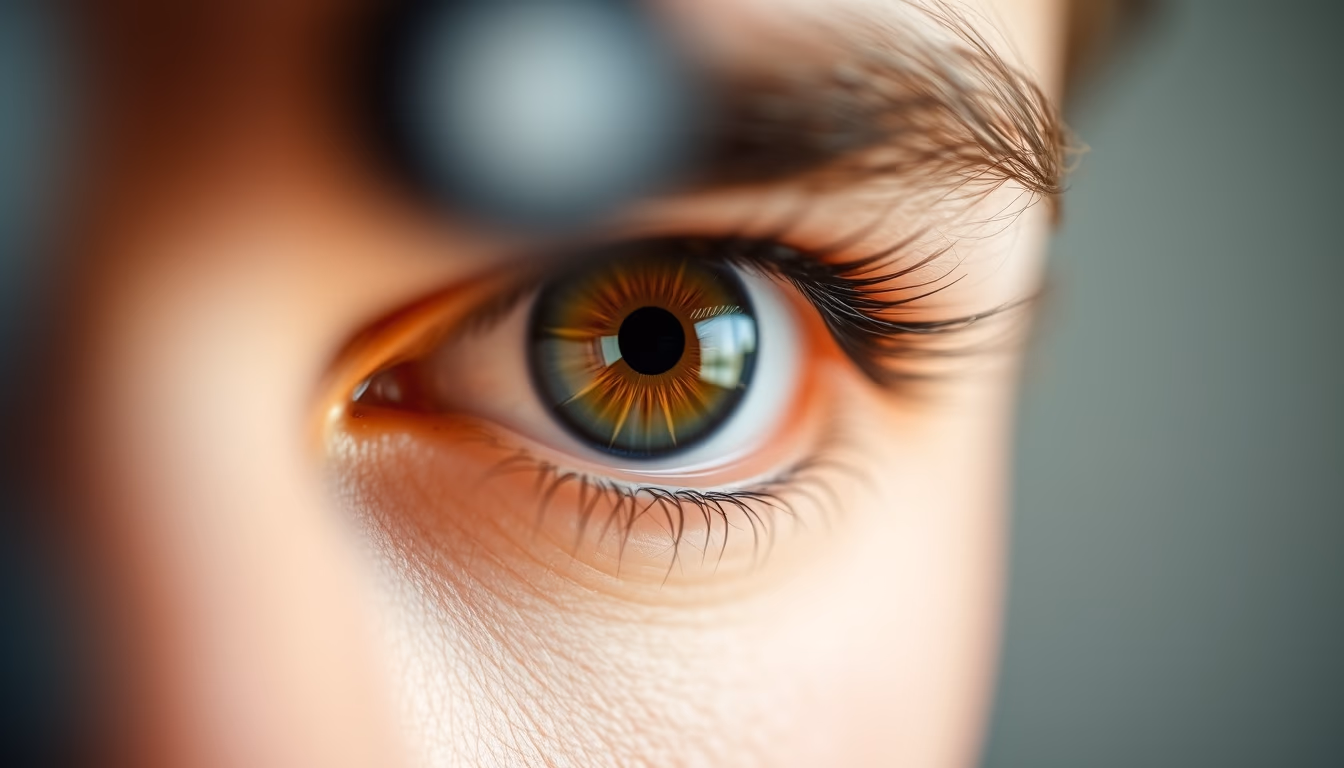 eye exam phoropter in editorial style