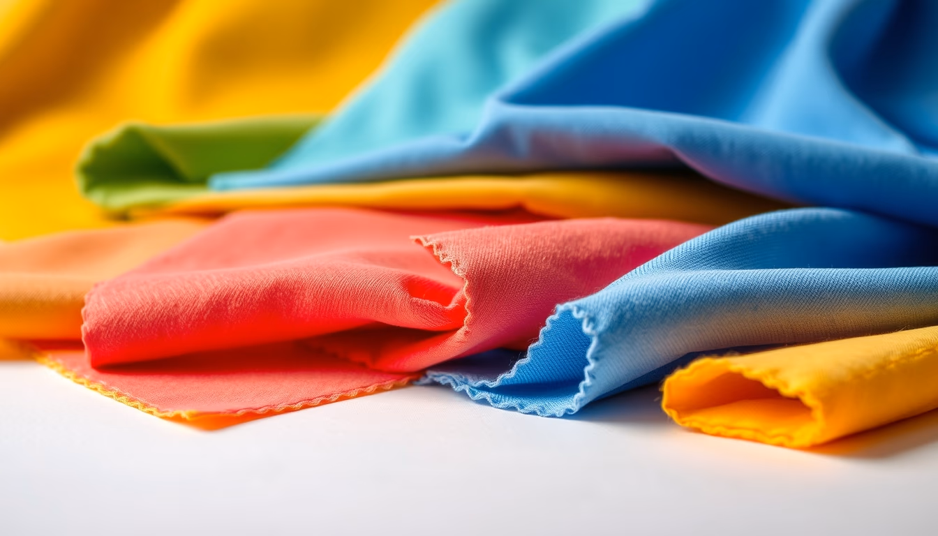 fabric samples colorful in editorial style