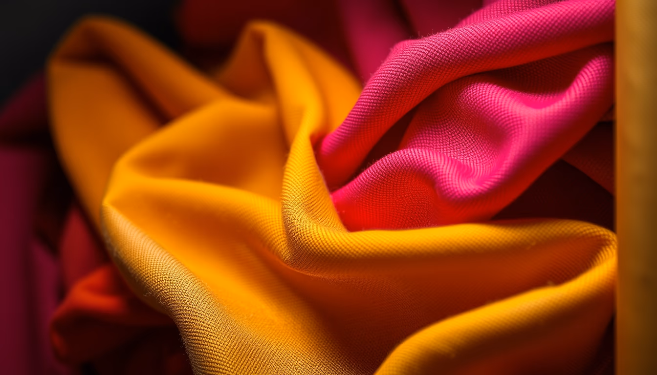 fabric samples colorful in editorial style